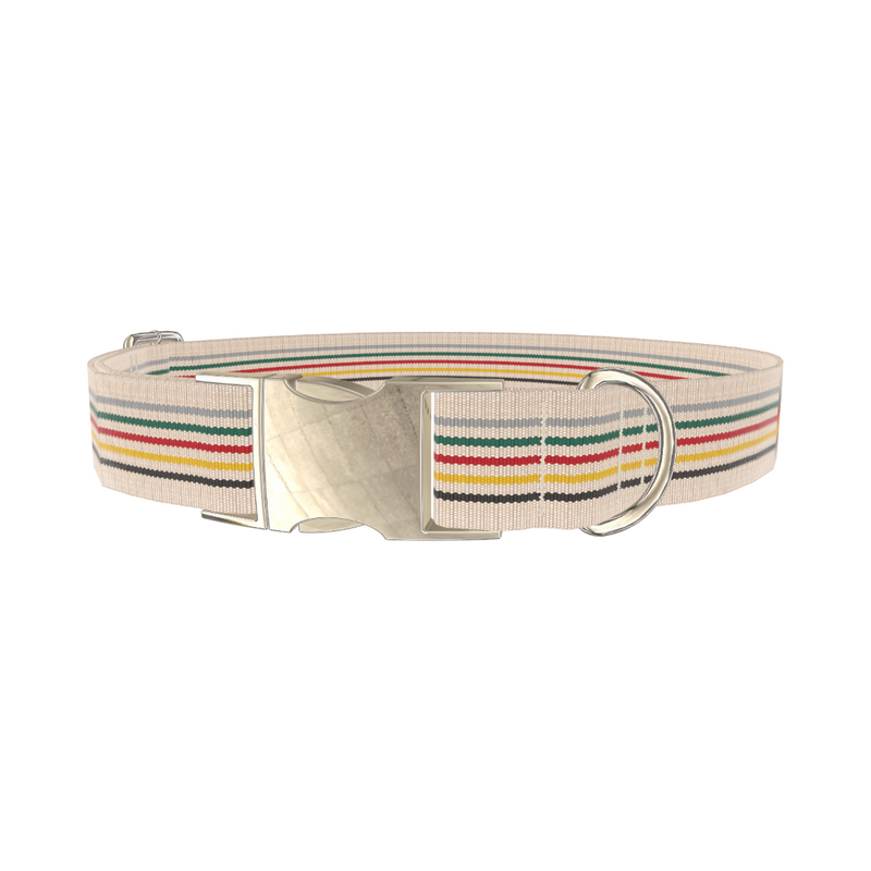 Striped Woven Pattern Dog Collar