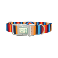 Aztec Geometric Dog Collar - plastic silver