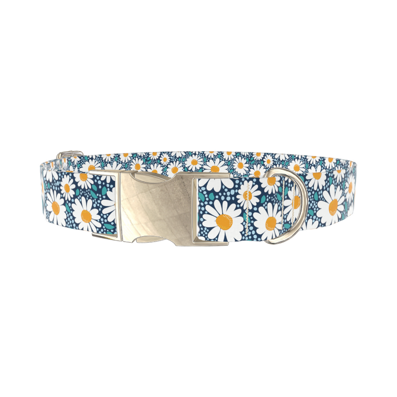 Floral Chamomile Dog Collar