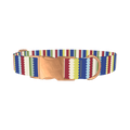 Scallop Stripe Dog Collar - metal rose gold