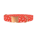 Red Christmas Reindeer Dog Collar - metal rose gold