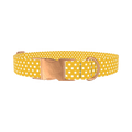 Polka Dot Dog Collar - metal rose gold