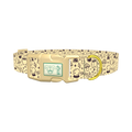 Witchy Halloween Dog Collar - plastic gold