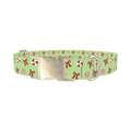 Christmas Peppermint Dog Collar - metal silver