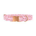 Christmas Holiday Dog Collar - metal rose gold