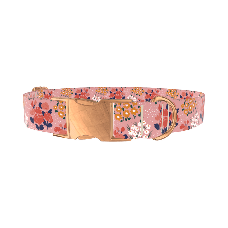 Pink Floral Bloom Dog Collar