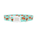 Teddy Bear Heart Dog Collar - plastic silver