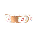 Music Note Dog Collar - metal rose gold