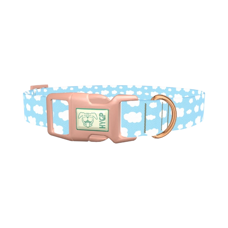 Cloud Pattern Dog Collar - plastic rose gold