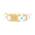 Smiley Face Dog Collar - plastic gold