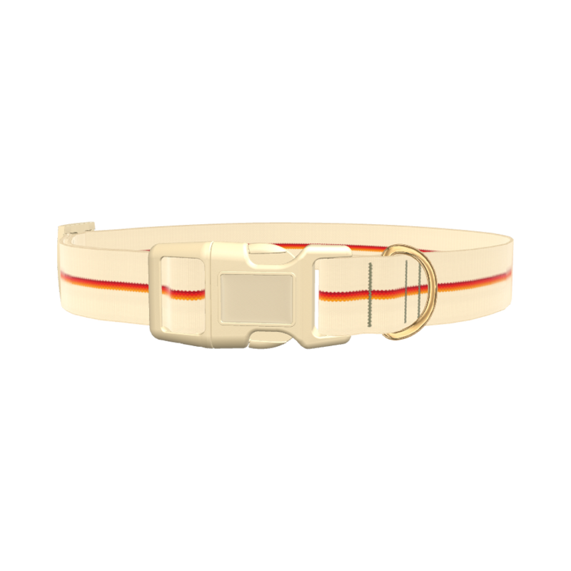 Geometric Hexagon Dog Collar - plastic silver