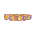 Groovy Smile Flower Dog Collar - metal rose gold