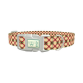Geometric Cross Dog Collar - plastic silver