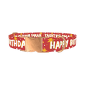 Starry Birthday Dog Collar - metal rose gold
