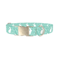 Wildflower Bunny Dog Collar - metal silver