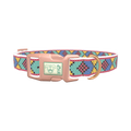 Geometric Pattern Dog Collar - plastic rose gold