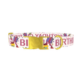 Birthday Celebration Dog Collar - metal gold