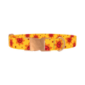 Peace Symbol Sunflower Dog Collar - metal rose gold