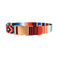 Mexican Stripe Pattern Dog Collar - metal rose gold