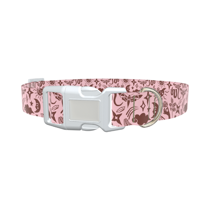 Mystical Nature Dog Collar - plastic gold