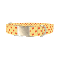 Clay Heart Dog Collar - metal silver