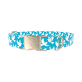 White Dove Pattern Dog Collar - metal gold