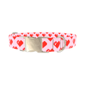 Pixel Heart Dog Collar - metal gold