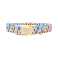 Colorful Ice Cream Cone Dog Collar - plastic silver