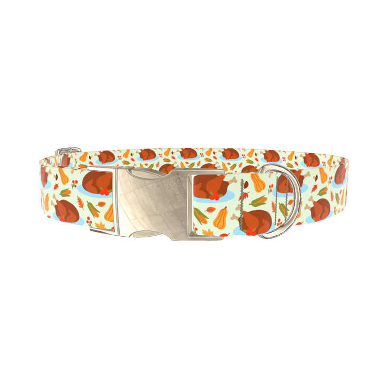 Harvest Feast Dog Collar - metal gold