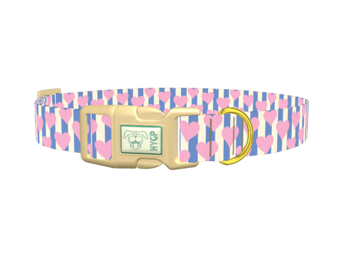 Heart Stripes Dog Collar