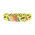 Colorful Flip Flop Dog Collar - metal rose gold