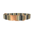 Honeycomb Stripe Dog Collar - metal rose gold