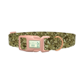 Khaki Camouflage Dog Collar - plastic rose gold