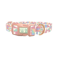 Geometric Pastel Dog Collar - plastic rose gold