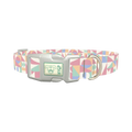Geometric Pastel Dog Collar - plastic silver