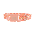 Floral Dinosaur Dog Collar - plastic rose gold