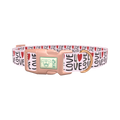 Love Heart Dog Collar - plastic rose gold