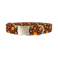 Halloween Candy Pumpkin Dog Collar - metal silver