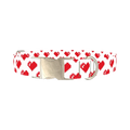 Pixel Heart Dog Collar - metal silver