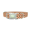 Geometric Cross Dog Collar - plastic silver