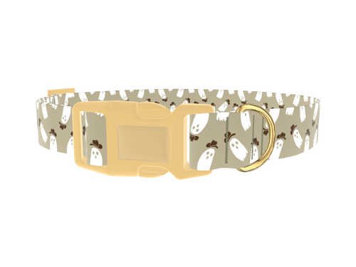 Cowboy Ghost Pattern Dog Collar