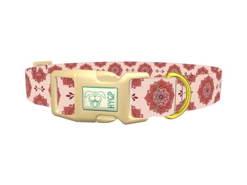 Mandala Pink Dog Collar
