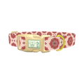 Mandala Pink Dog Collar - plastic gold