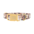 Floral Roses Dog Collar - plastic gold