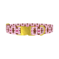 Teddy Bear Bow Dog Collar - metal gold