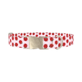Ladybug Print Dog Collar - metal silver