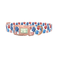 Patriotic Balloon Dog Collar - plastic rose gold
