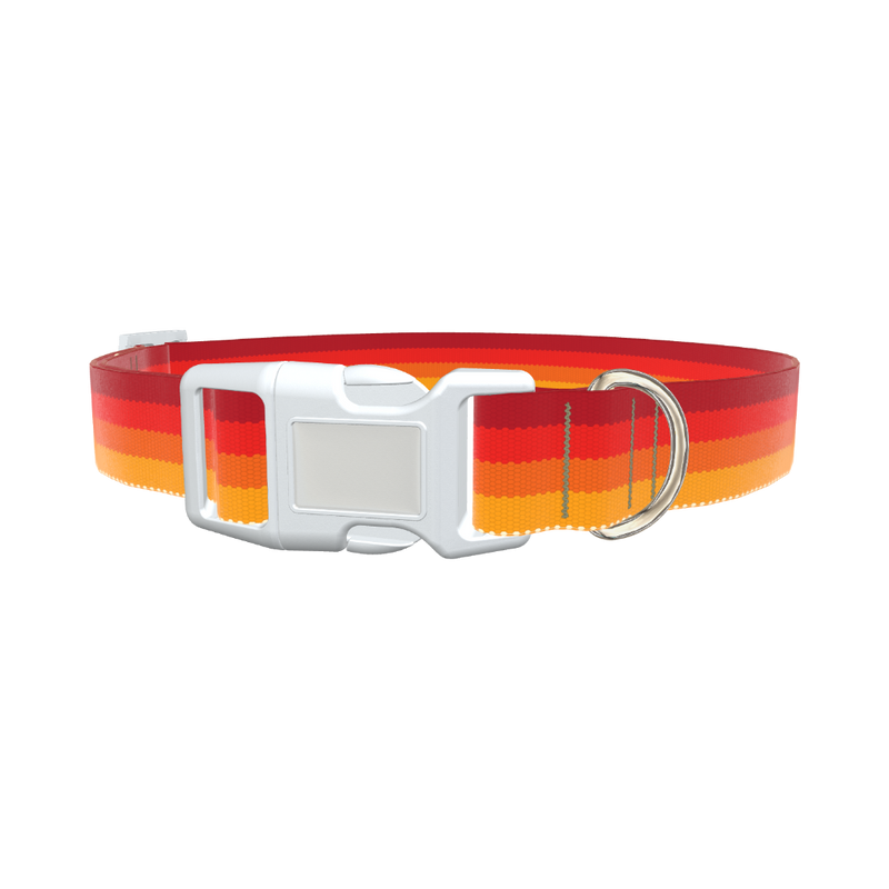 Retro Hexagon Dog Collar - plastic rose gold