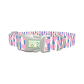 Heart Stripes Dog Collar - plastic silver