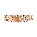 Geometric Abstract Dog Collar - metal rose gold